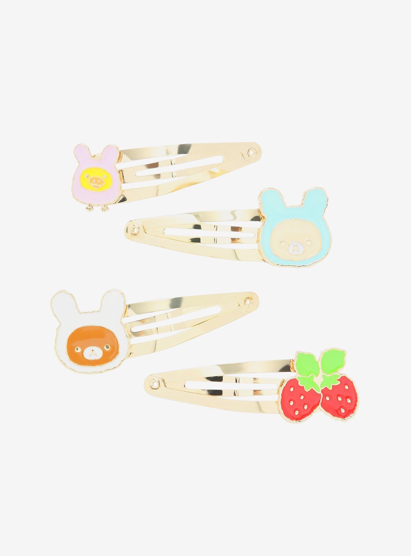 Rilakkuma Bunny & Strawberry Hair Clip Set, , hi-res