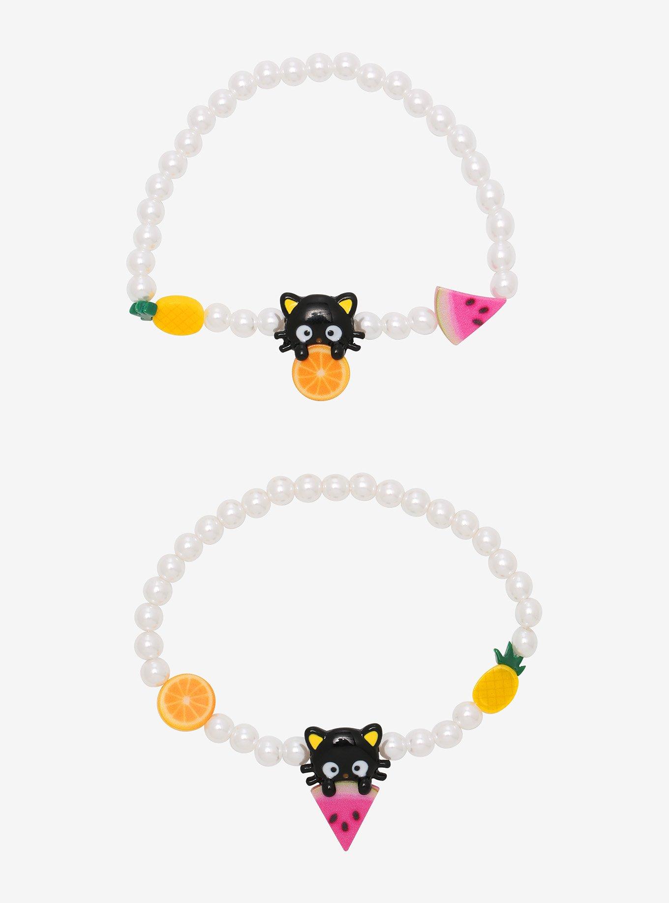 Chococat Fruit Charms Beaded Bracelet Set, , hi-res