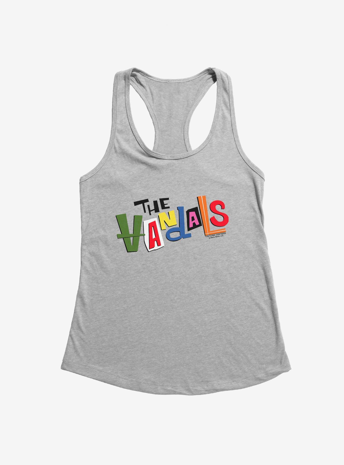 The Vandals Band Logo Girls Tank, HEATHER GREY, hi-res