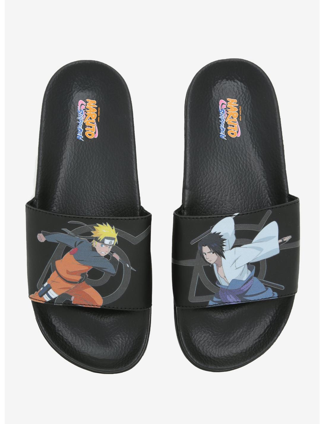 Naruto Shippuden Naruto & Sauske Slide Sandals, MULTI, hi-res