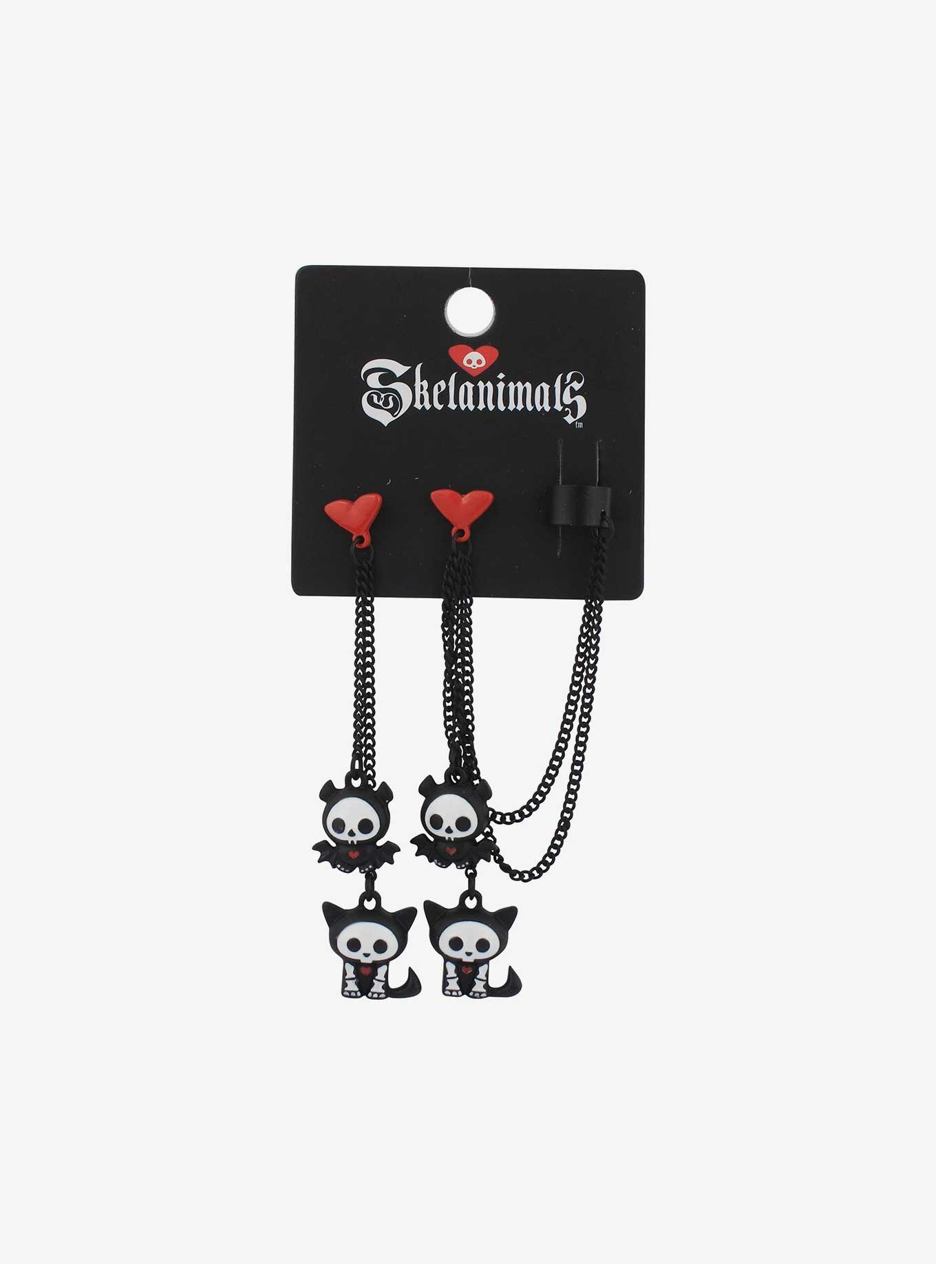 Skelanimals Multi Chain Cuff Earrings Hot Topic
