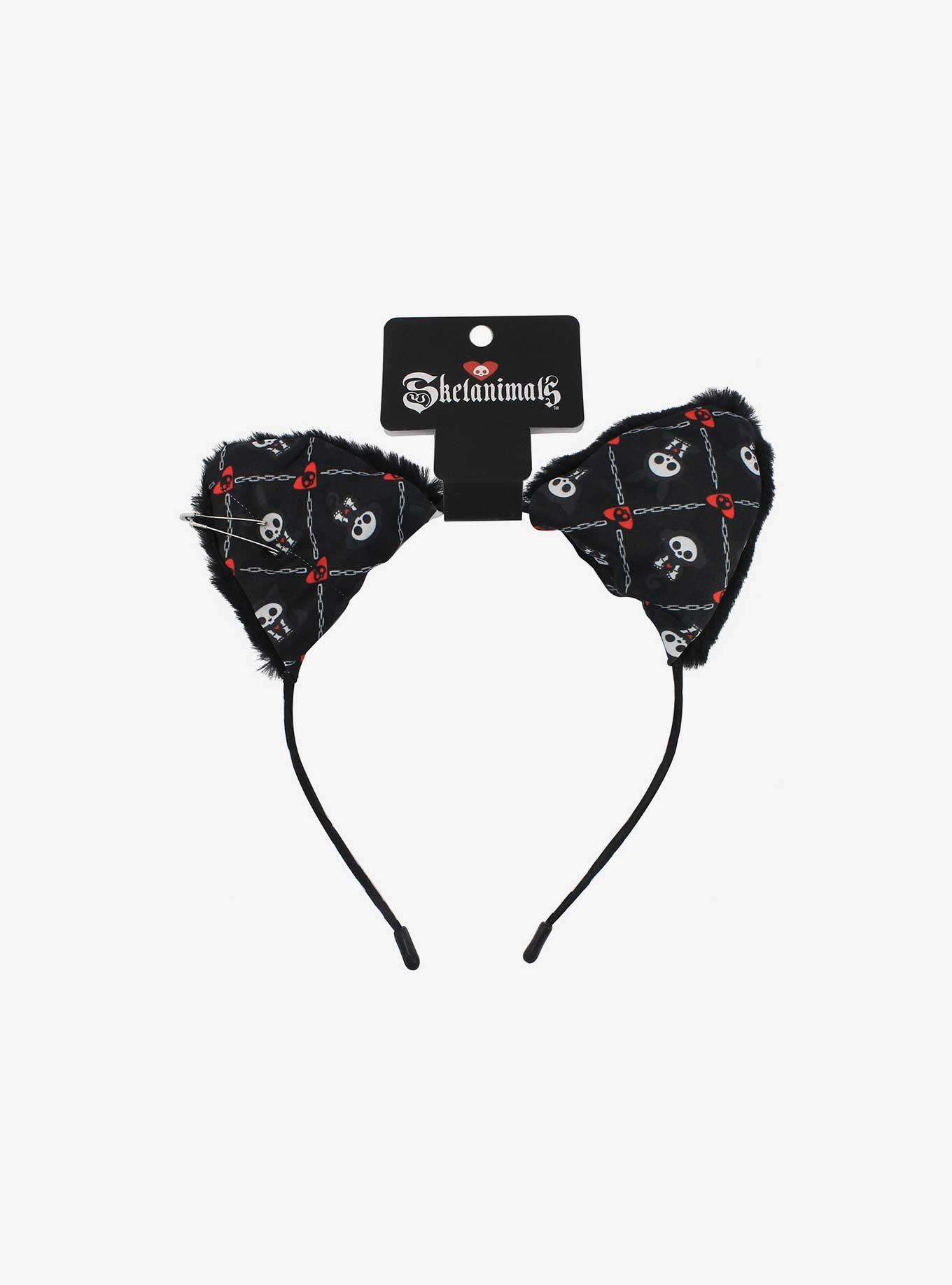 Skelanimals Plush Cat Ear Headband, , hi-res