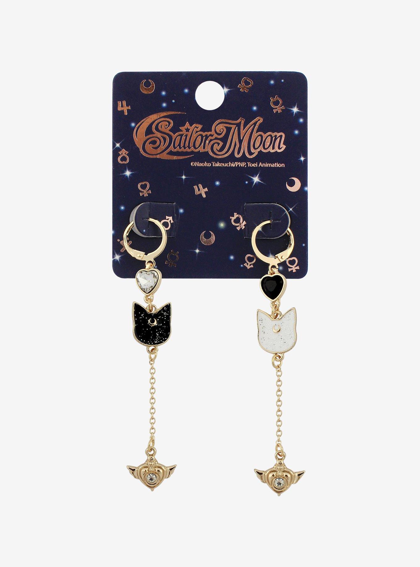 Sailor Moon Luna & Artemis Dainty Hoop Earrings