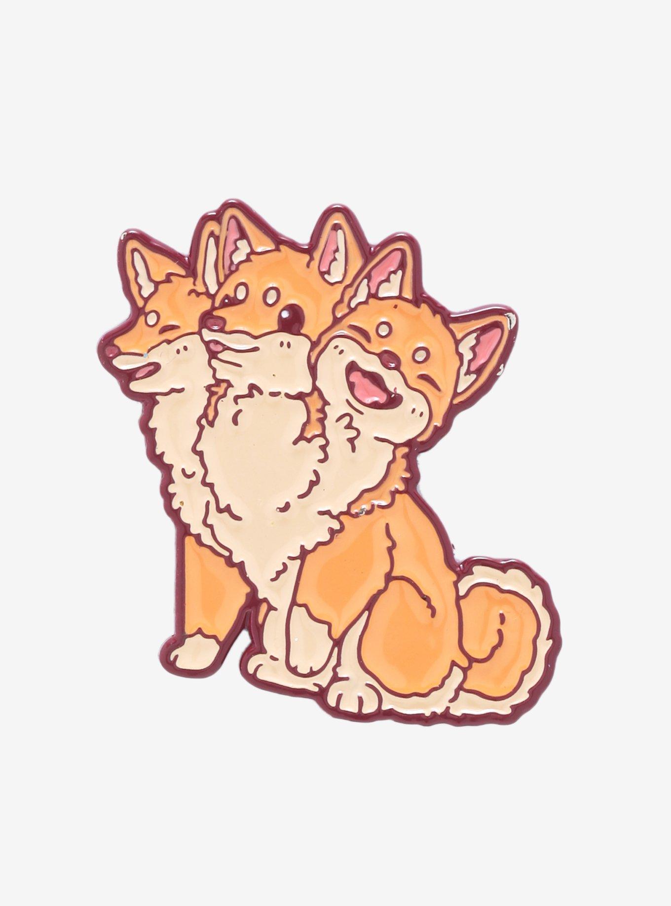 Three-Headed Dog Enamel Pin By Naomi Lord Art, , hi-res