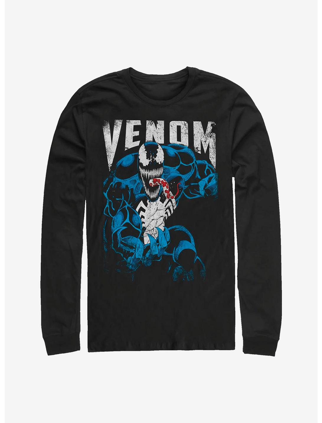 Marvel Venom: Let There Be Carnage Venom Grunge Long-Sleeve T-Shirt, BLACK, hi-res