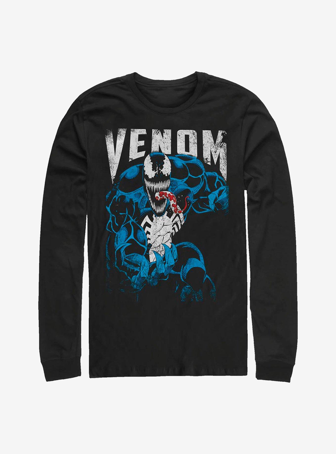 Marvel Venom: Let There Be Carnage Venom Grunge Long-Sleeve T-Shirt, BLACK, hi-res