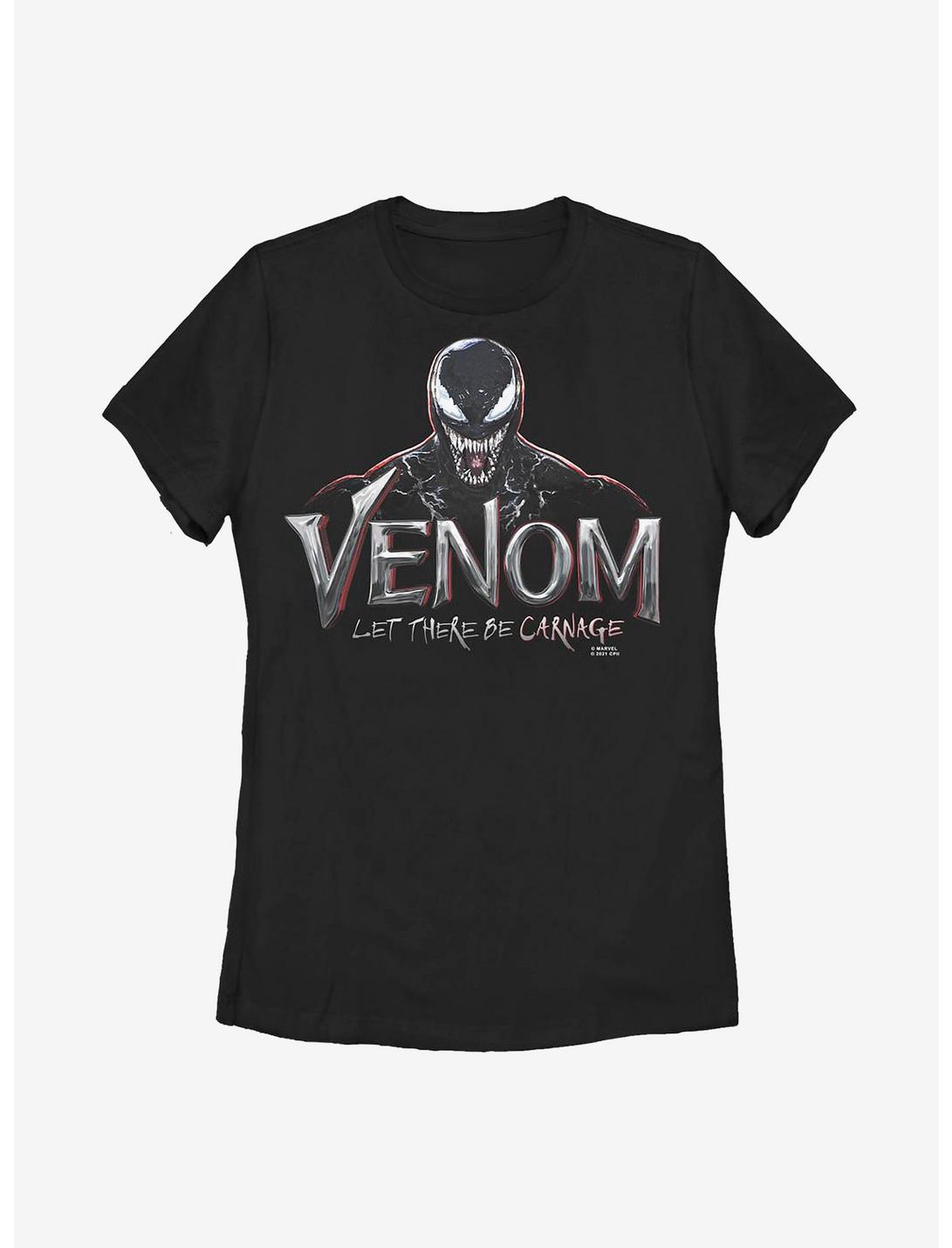 Marvel Venom: Let There Be Carnage Logo Grin Womens T-Shirt, BLACK, hi-res