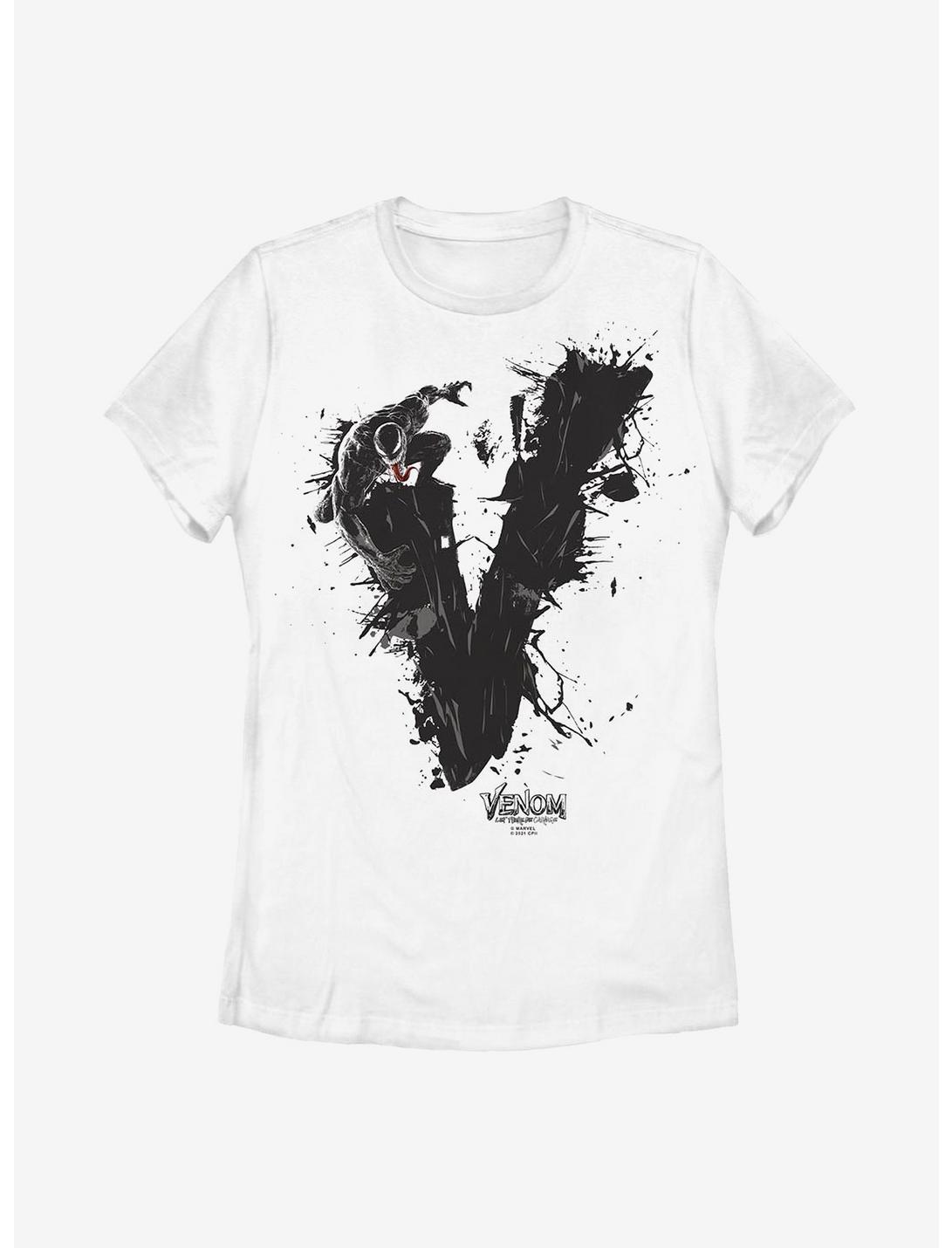 Marvel Venom: Let There Be Carnage Paint Splatter Womens T-Shirt, WHITE, hi-res