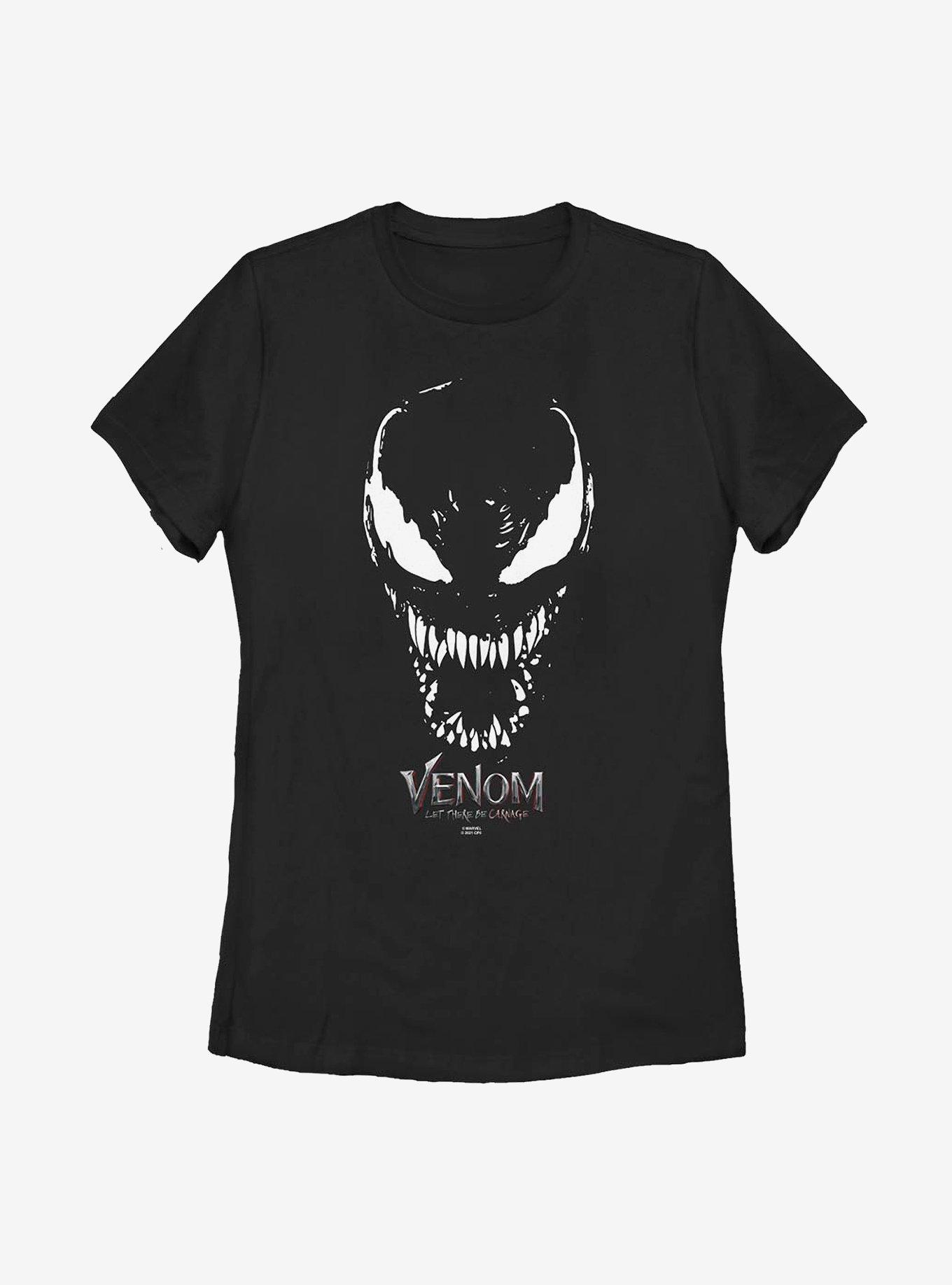 Marvel Venom: Let There Be Carnage Venom Big Face Womens T-Shirt, BLACK, hi-res
