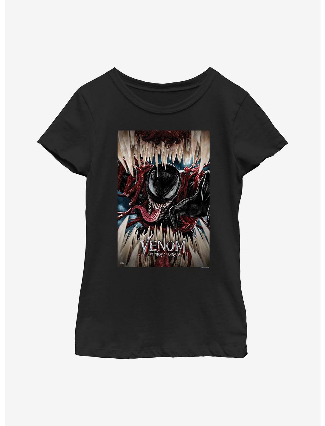 Marvel Venom: Let There Be Carnage Poster Youth Girls T-Shirt, BLACK, hi-res