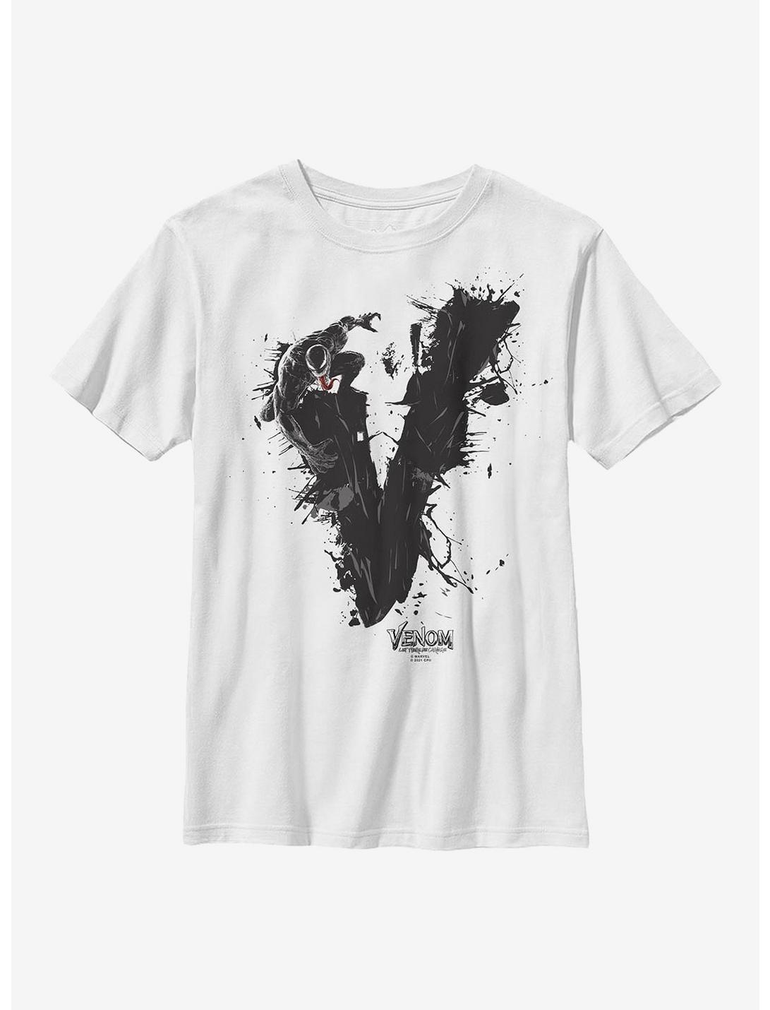 Marvel Venom: Let There Be Carnage Paint Splatter Youth T-Shirt, WHITE, hi-res