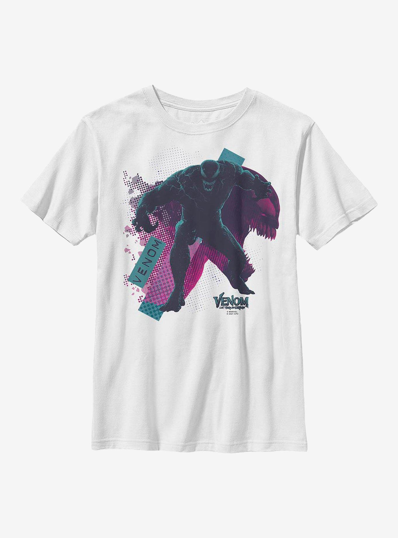 Marvel Venom: Let There Be Carnage Retro Venom Youth T-Shirt, WHITE, hi-res