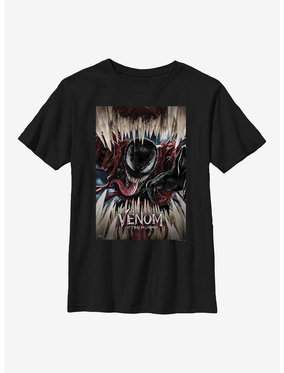Marvel Venom: Let There Be Carnage Poster Youth T-Shirt, BLACK, hi-res