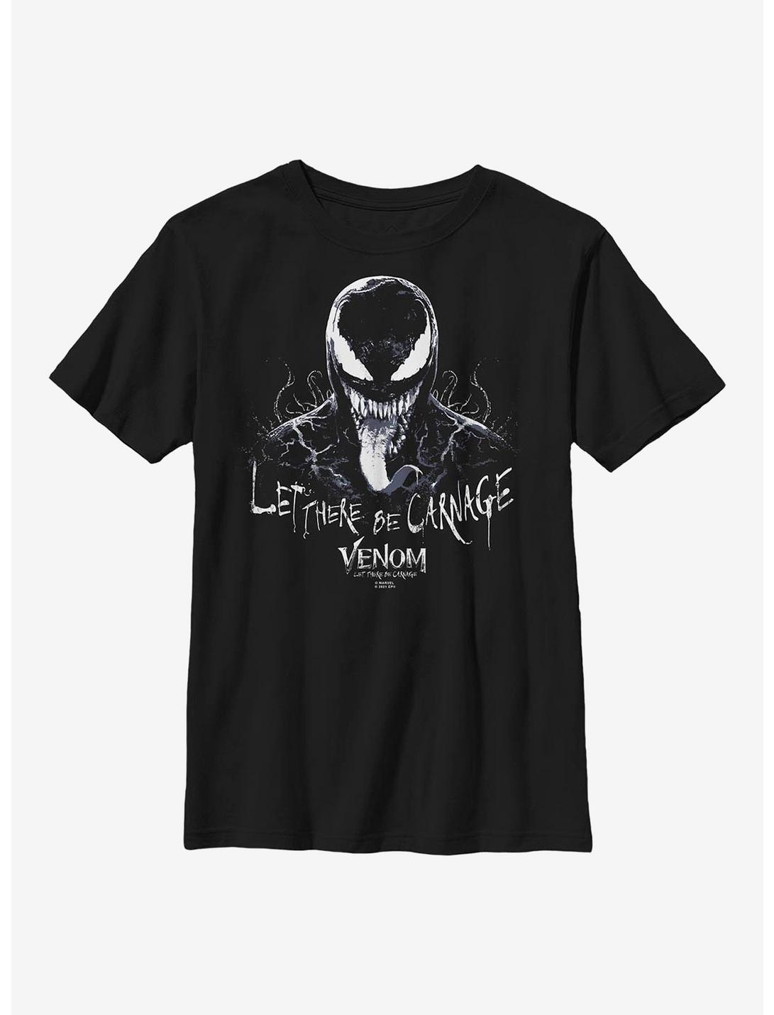 Marvel Venom: Let There Be Carnage Venom Lines Youth T-Shirt, BLACK, hi-res