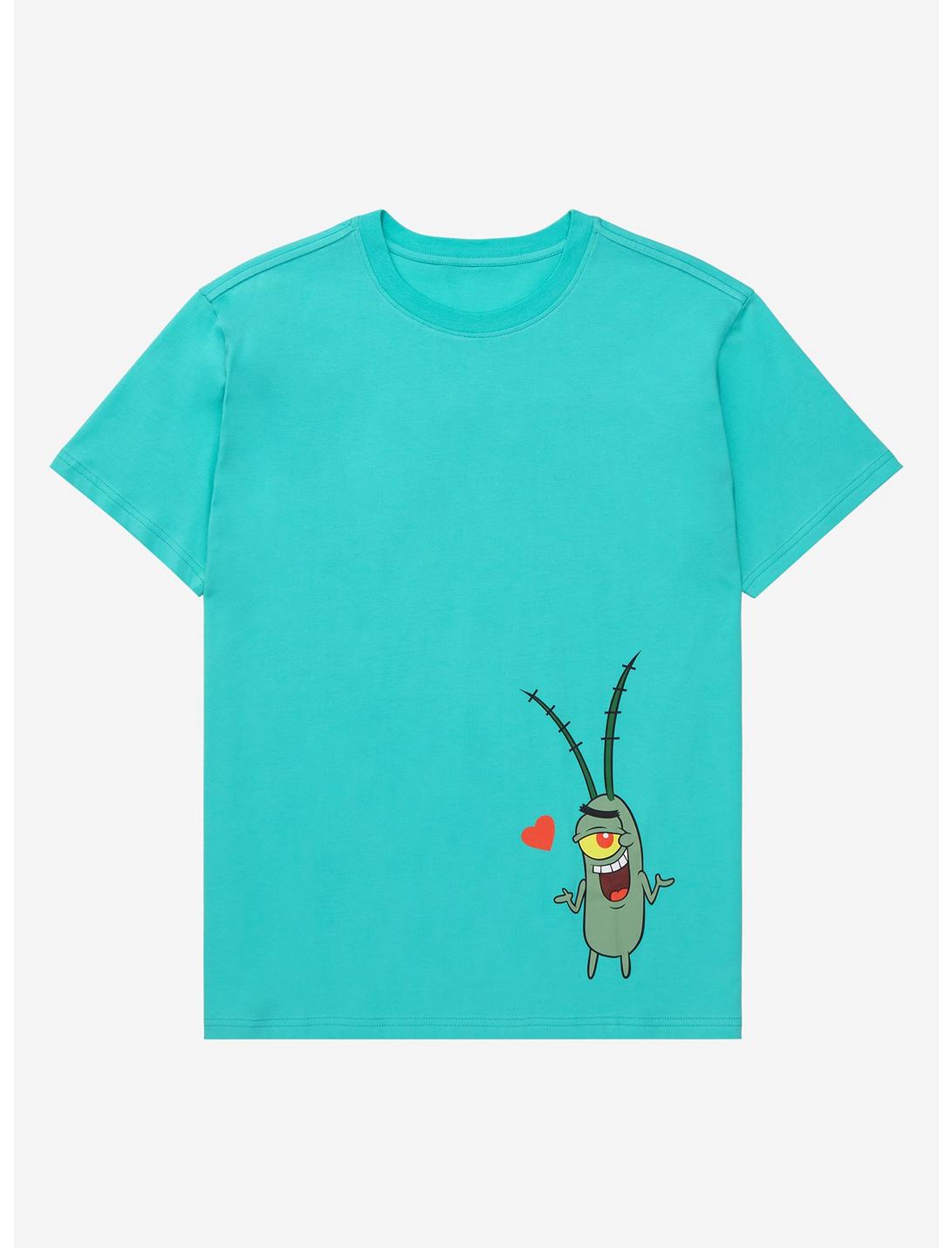 SpongeBob SquarePants Plankton Hearts T-Shirt - BoxLunch Exclusive, TEAL, hi-res