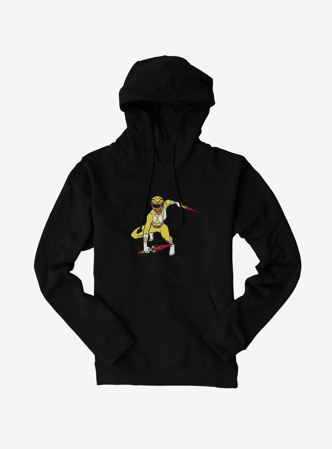 Mighty Morphin Power Rangers Yellow Ranger Crouch Hoodie, , hi-res