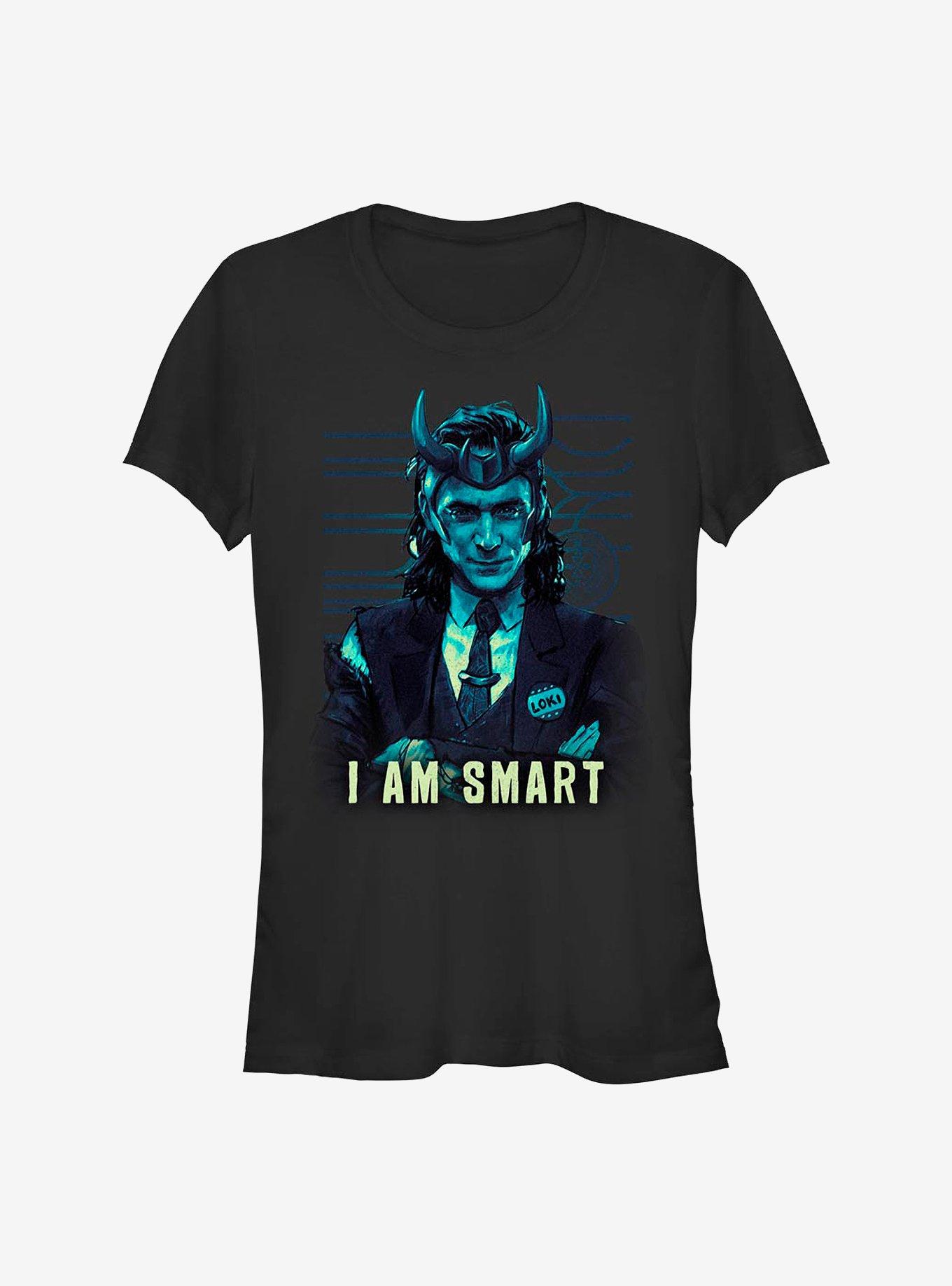 Marvel Loki I Am Smart Girls T-Shirt, BLACK, hi-res