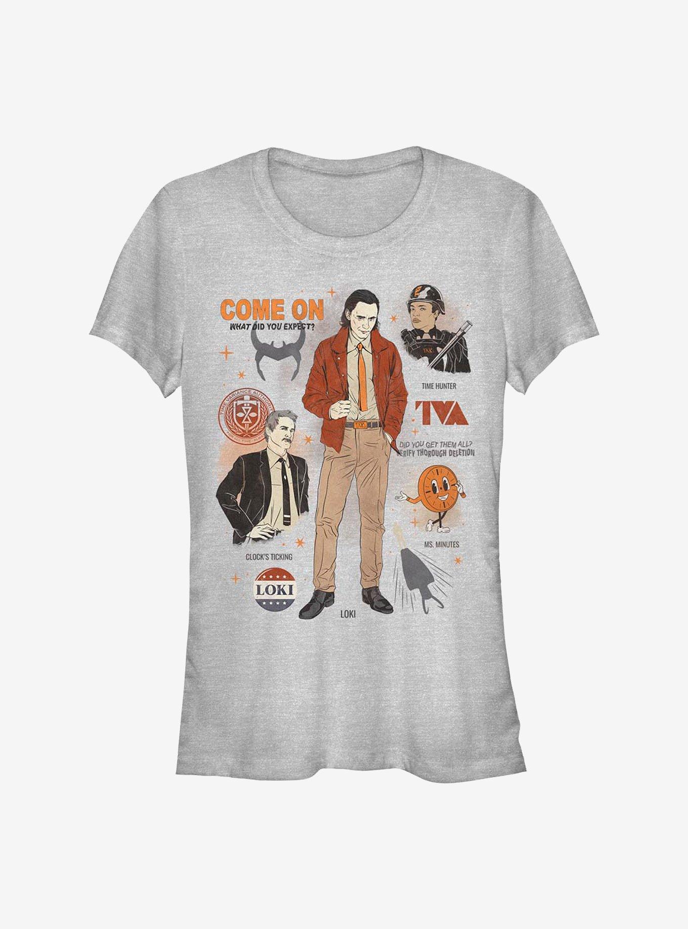 Marvel Loki Textbook Icons Girls T-Shirt, ATH HTR, hi-res
