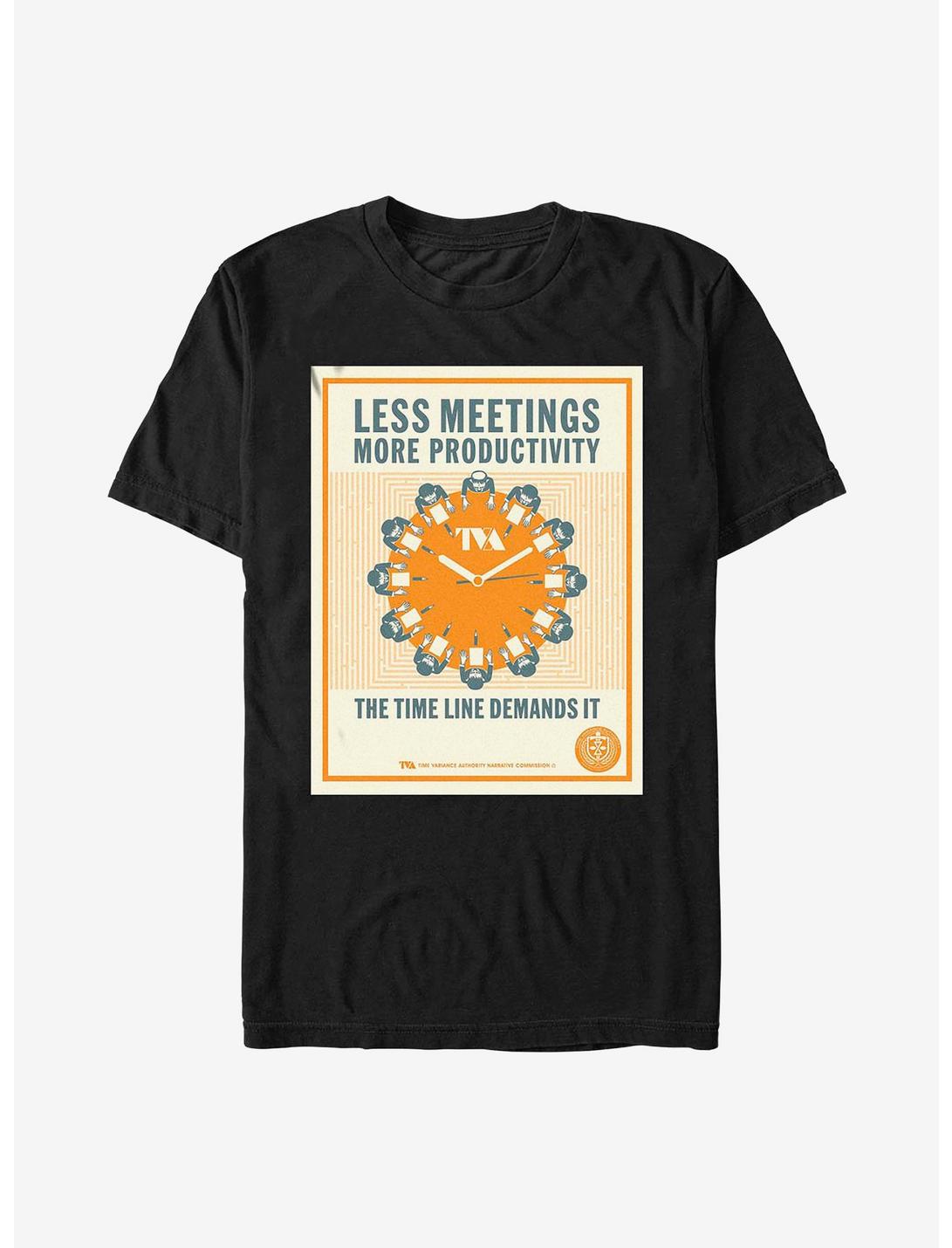 Marvel Loki Less Meetings More Productivity T-Shirt, BLACK, hi-res