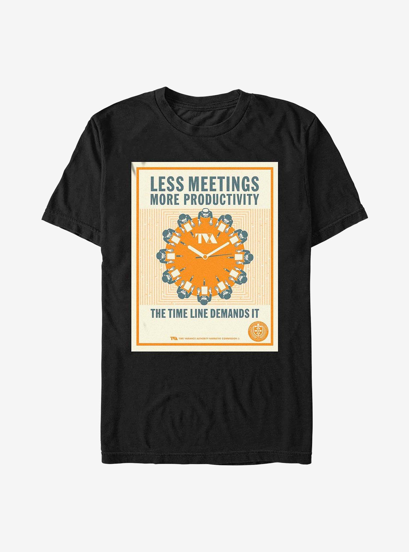 Marvel Loki Less Meetings More Productivity T-Shirt, BLACK, hi-res