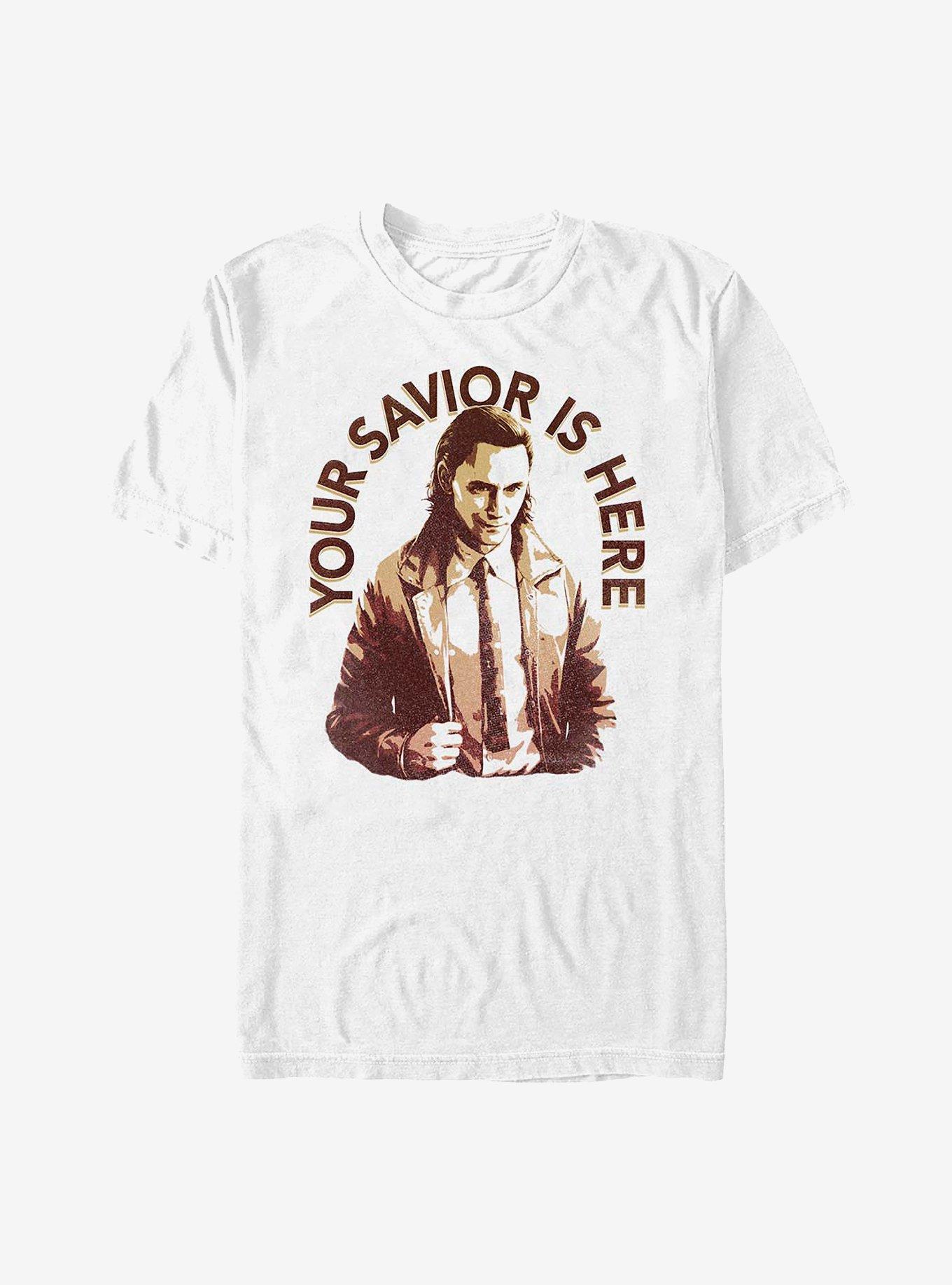 Marvel Loki Your Savior Is Here T-Shirt, , hi-res