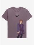 Star Wars Anakin Skywalker Embroidered T-Shirt - BoxLunch Exclusive, GREY, hi-res