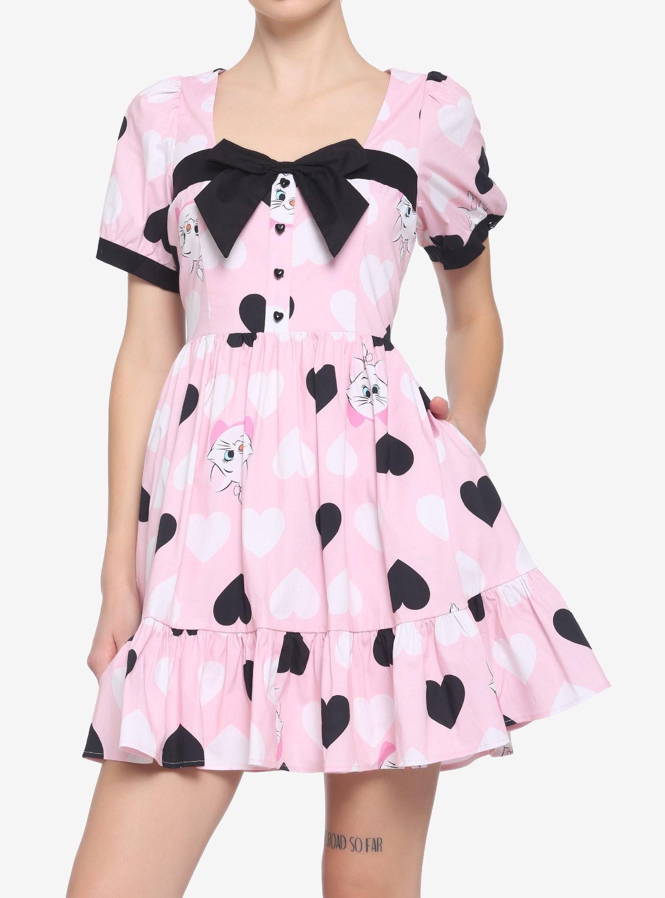 Disney The Aristocats Marie Collared Heart Dress Hot Topic