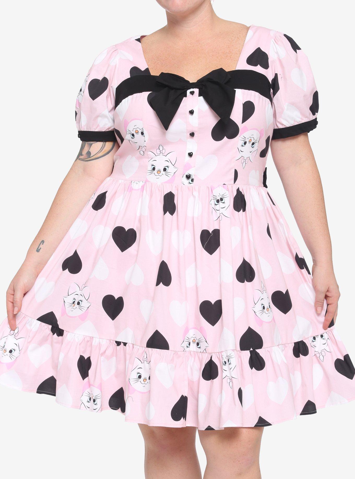 Disney The Aristocats Marie Collared Heart Dress Plus Size, MULTI, hi-res