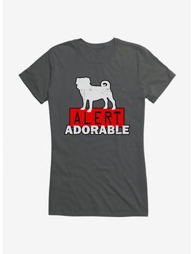iCreate Alert Adorable Pug Girls T-Shirt, , hi-res