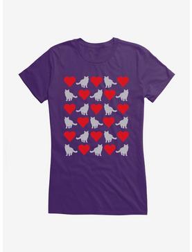 iCreate Cat Heart Checkerboard Girls T-Shirt, , hi-res