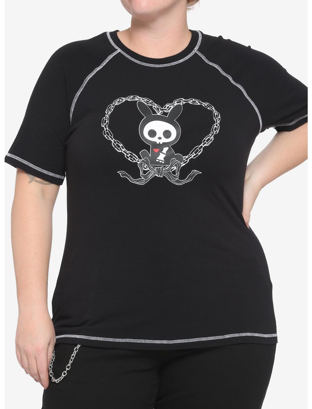 Skelanimals Jack Heart Girls Raglan T-Shirt Plus Size, MULTI, hi-res