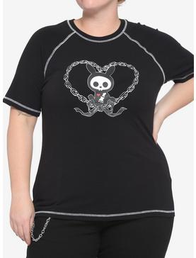 Skelanimals Jack Heart Girls Raglan T-Shirt Plus Size, , hi-res