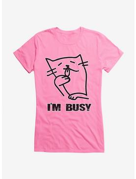iCreate Cat I'm Busy Girls T-Shirt, , hi-res