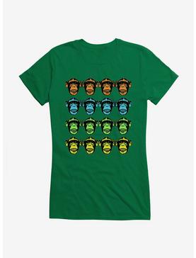 iCreate Monkey Carnival Stripes Girls T-Shirt, , hi-res