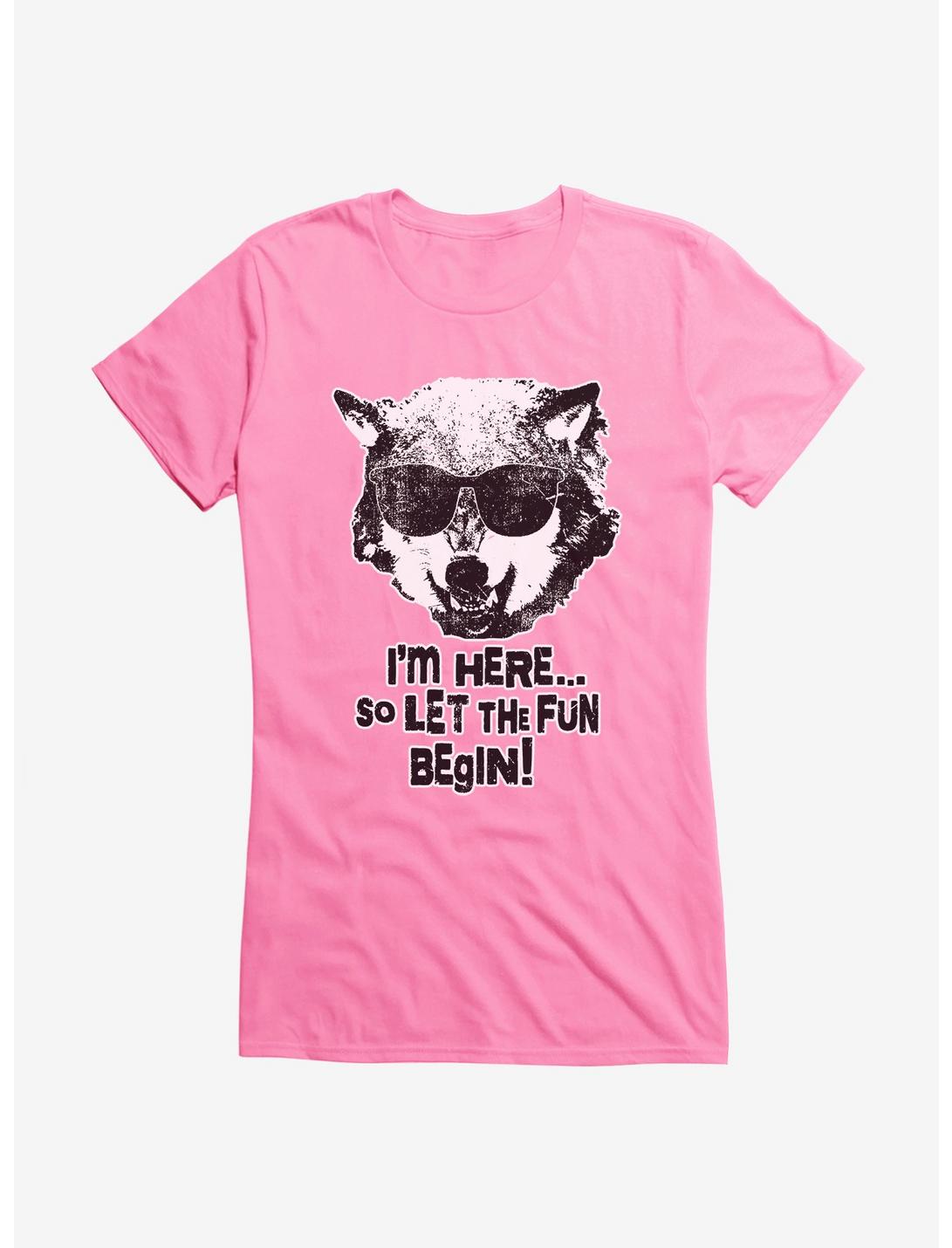 iCreate Wolf I'm Here So Let The Fun Begin Girls T-Shirt, , hi-res