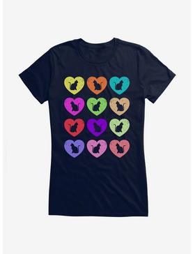 iCreate Colorful Cats Love Hearts Girls T-Shirt, , hi-res