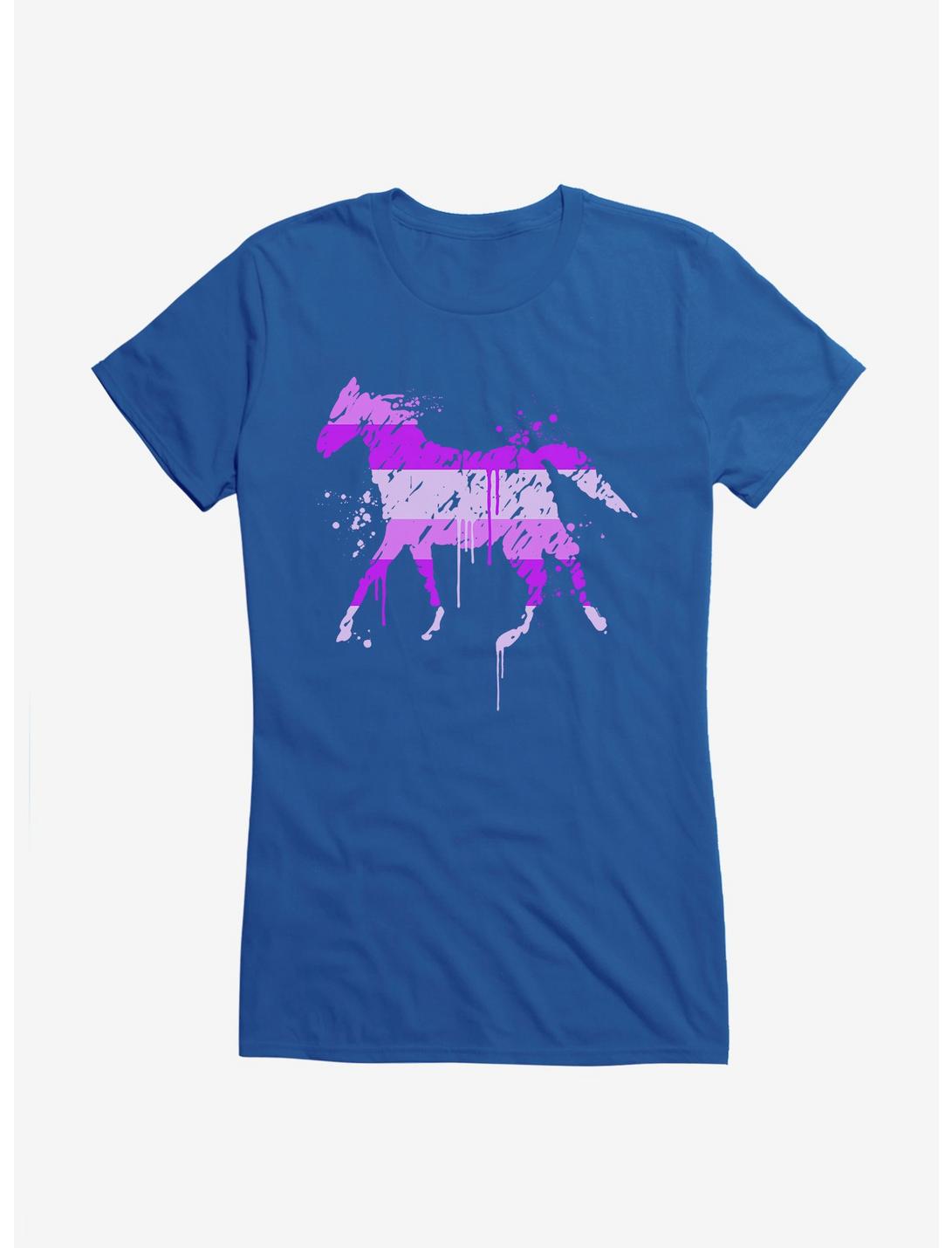 iCreate Horse Pink Purple Paint Girls T-Shirt, , hi-res