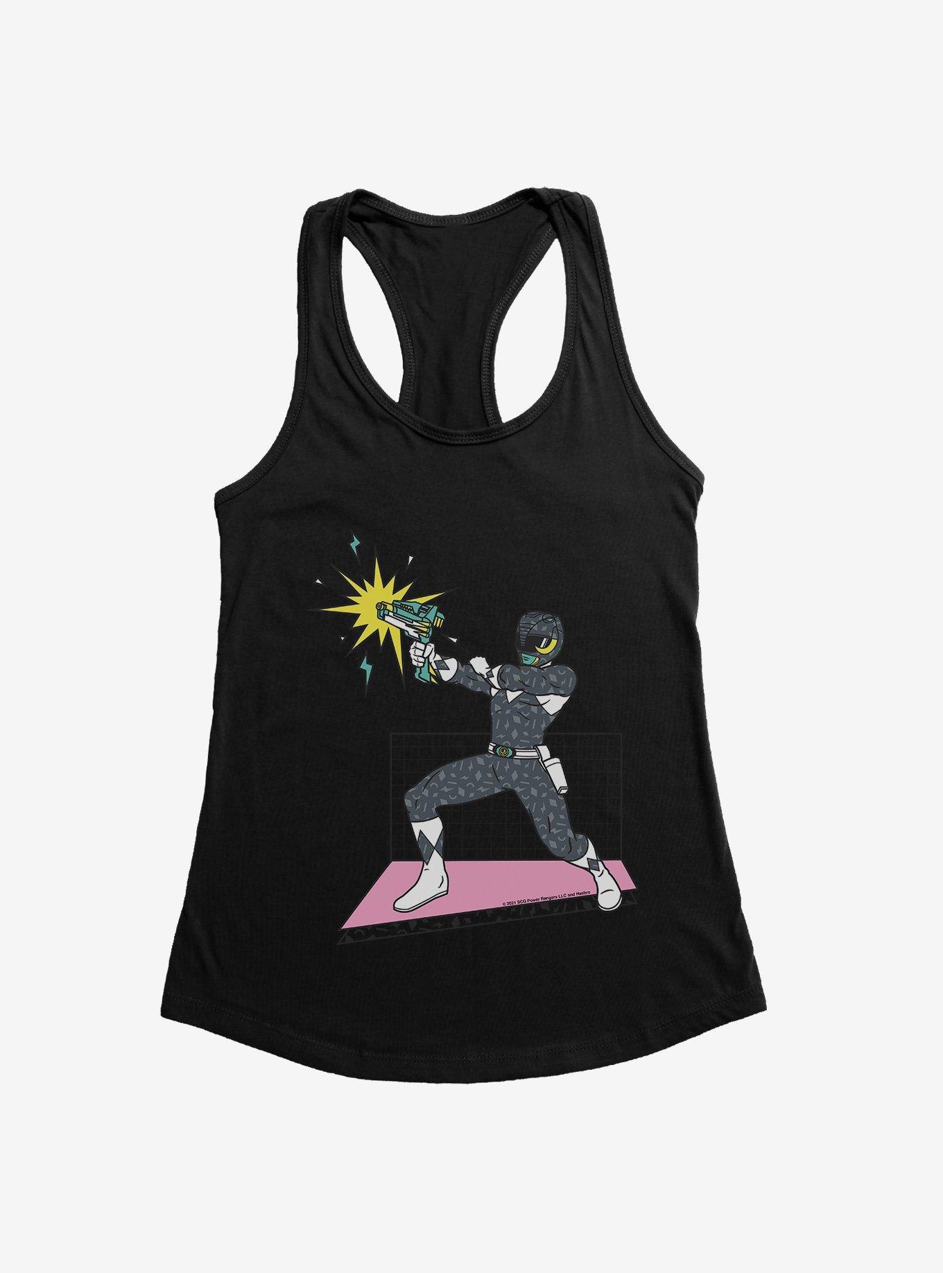Mighty Morohin Power Rangers Black Ranger Blast Girls Tank, , hi-res