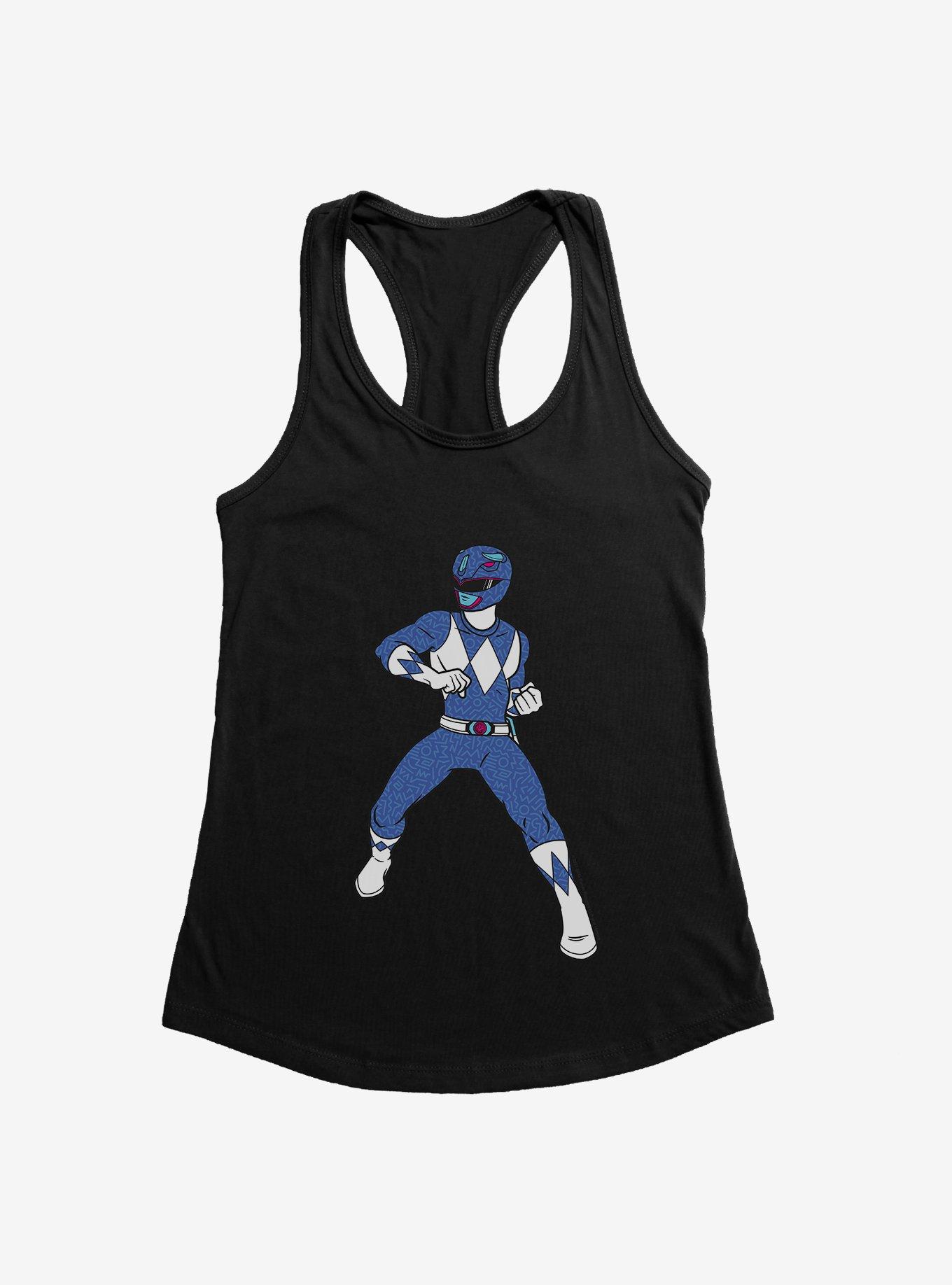 Mighty Morphin Power Rangers Blue Ranger Defense Move Womens Tank Top, , hi-res