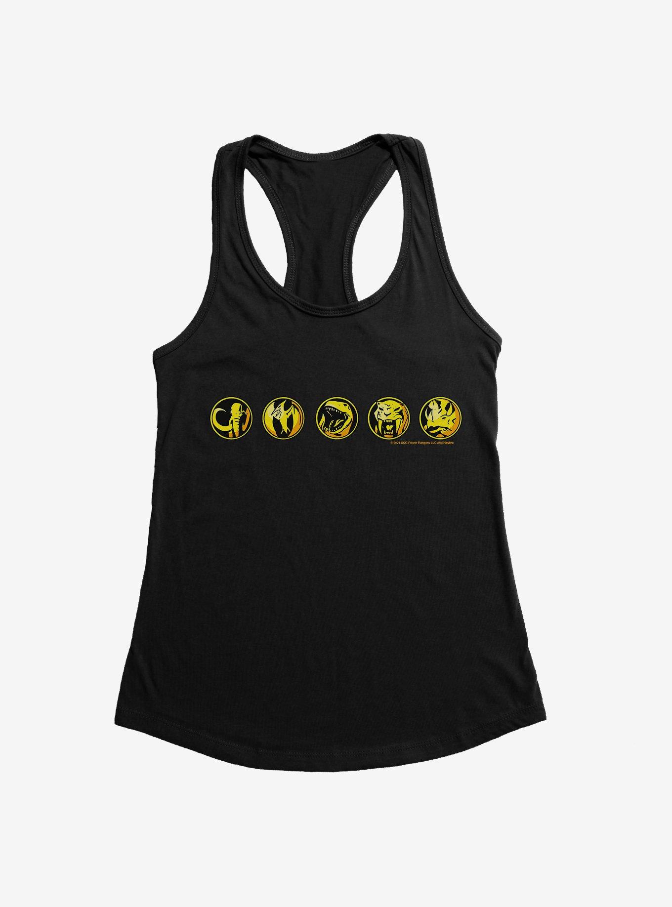 Mighty Morphin Power Rangers Morph Gold Symbols Womens Tank Top, , hi-res