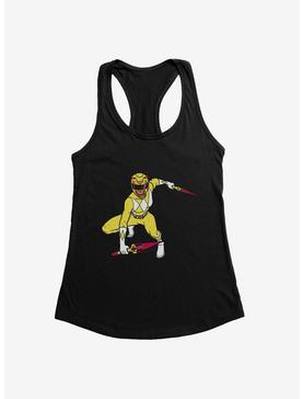Mighty Morphin Power Rangers Yellow Ranger Crouch Womens Tank Top, , hi-res