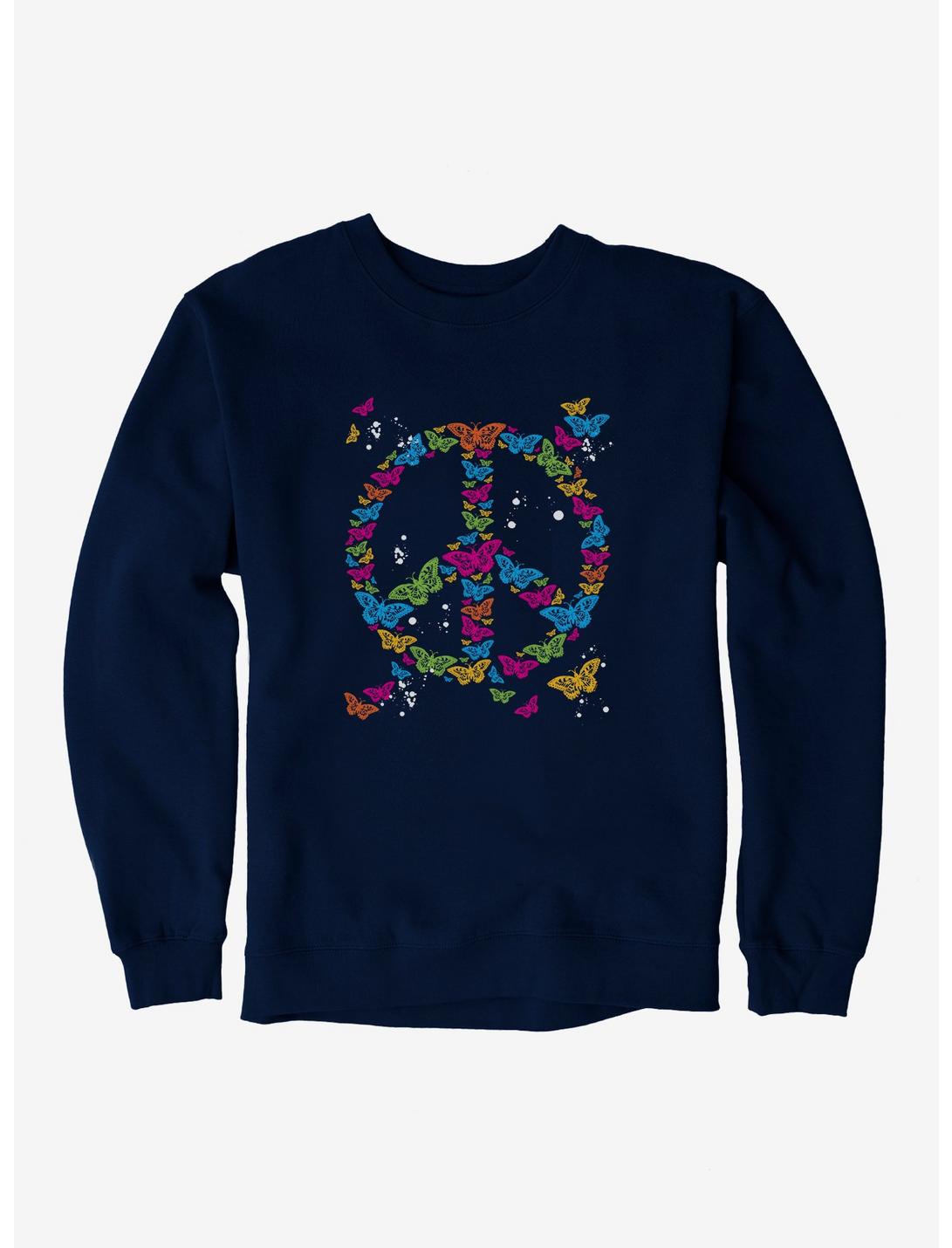 iCreate Butterfly Peace Sign Sweatshirt, , hi-res