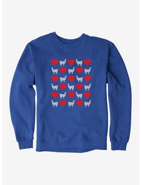 iCreate Llama Heart Checkerboard Sweatshirt, , hi-res