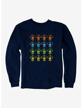 iCreate Monkey Carnival Stripes Sweatshirt, , hi-res