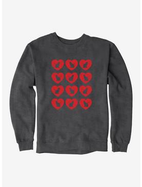 iCreate Red Cats Love Hearts Sweatshirt, , hi-res