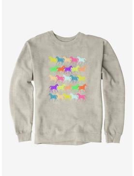 iCreate Colorful Fashion Horses Sweatshirt, , hi-res