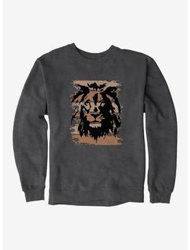iCreate Lion Brown Fashion Stripes Sweatshirt, , hi-res