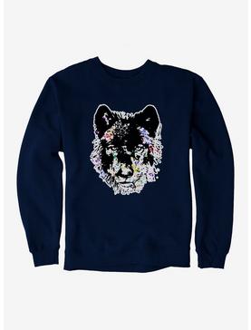 iCreate Wolf Face Ink Splatter Sweatshirt, , hi-res