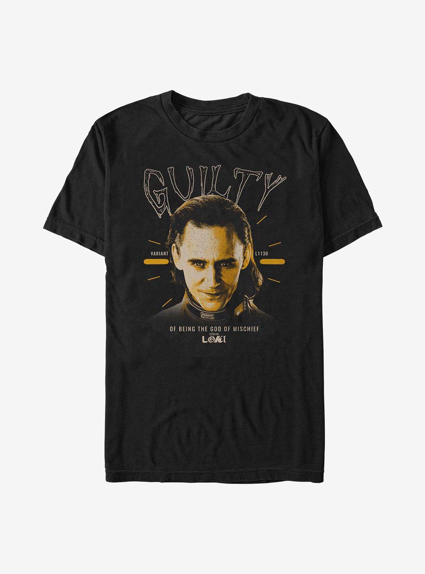 Marvel Loki Guilty Of Being The God Of Mischief T-Shirt, BLACK, hi-res