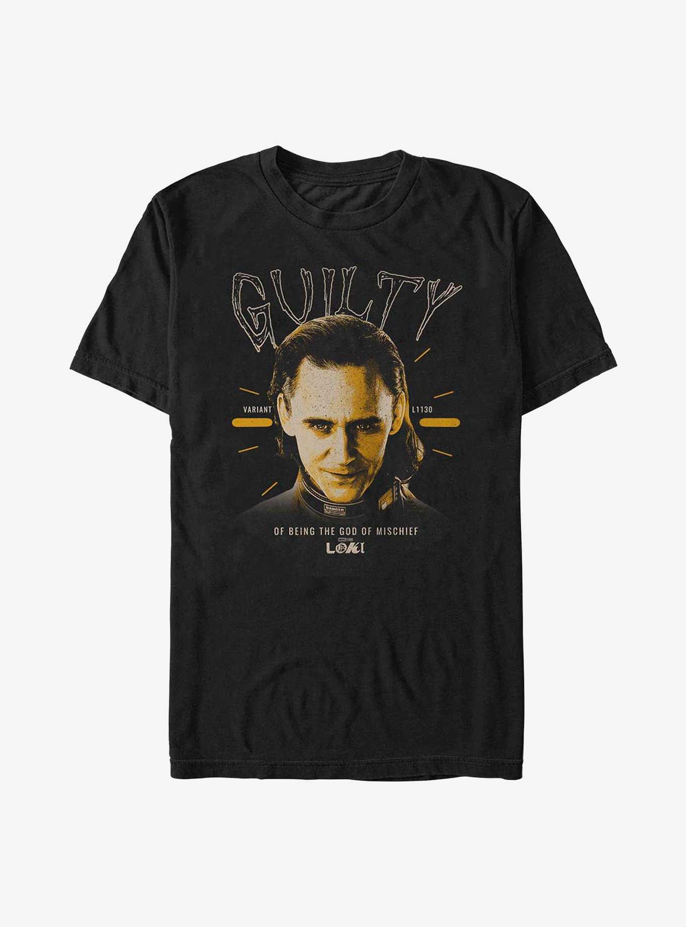 Marvel Loki Guilty Of Being The God Of Mischief T-Shirt, , hi-res